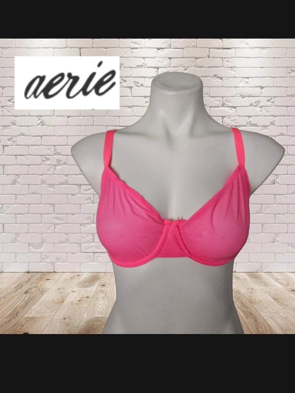 Smoothez by Aerie Balconette mesh unlined bra 36D
